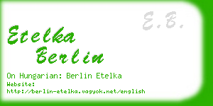 etelka berlin business card